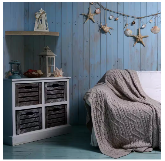 Light Gray Driftwood Floating Corner Shelf