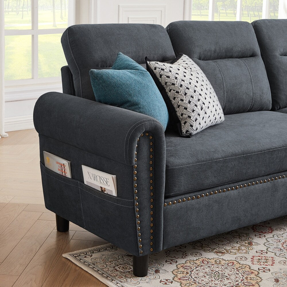 4 Seater L Shaped Reversible Sectional Sofa, final cut