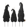 3 Piece Metal Christmas Gnome Yard Stake or Standing Decor or Wall Decor Set