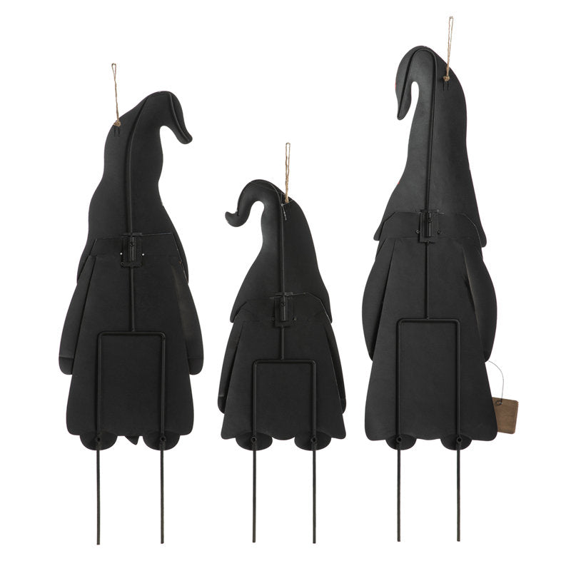 3 Piece Metal Christmas Gnome Yard Stake or Standing Decor or Wall Decor Set (no further discounts)