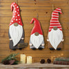 3 Piece Metal Christmas Gnome Yard Stake or Standing Decor or Wall Decor Set