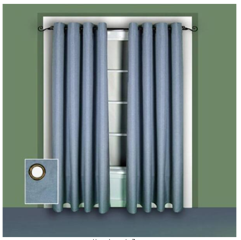 Woven Grommet Top Window Light Filtering Curtain