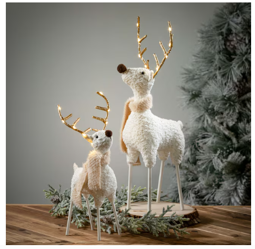 Comfy Christmas 2-Pack Deer Lighted Figurine, final cut