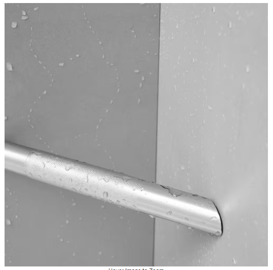 Wall Mounted Corner Shower Foot Rest Bar for Shaving Legs In Brushed Nickel