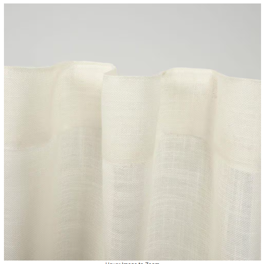 Bella Ivory Solid Sheer Hidden Tab / Rod Pocket Curtain (Set of 2)