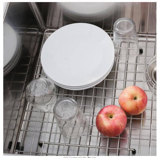 Center Drain Stainless Steel Sink Protector