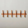 Wood & Brass Hook Rail