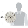 Blanc Fleur Weathered Off-White Outdoor 15-inch Analog Wall Clock