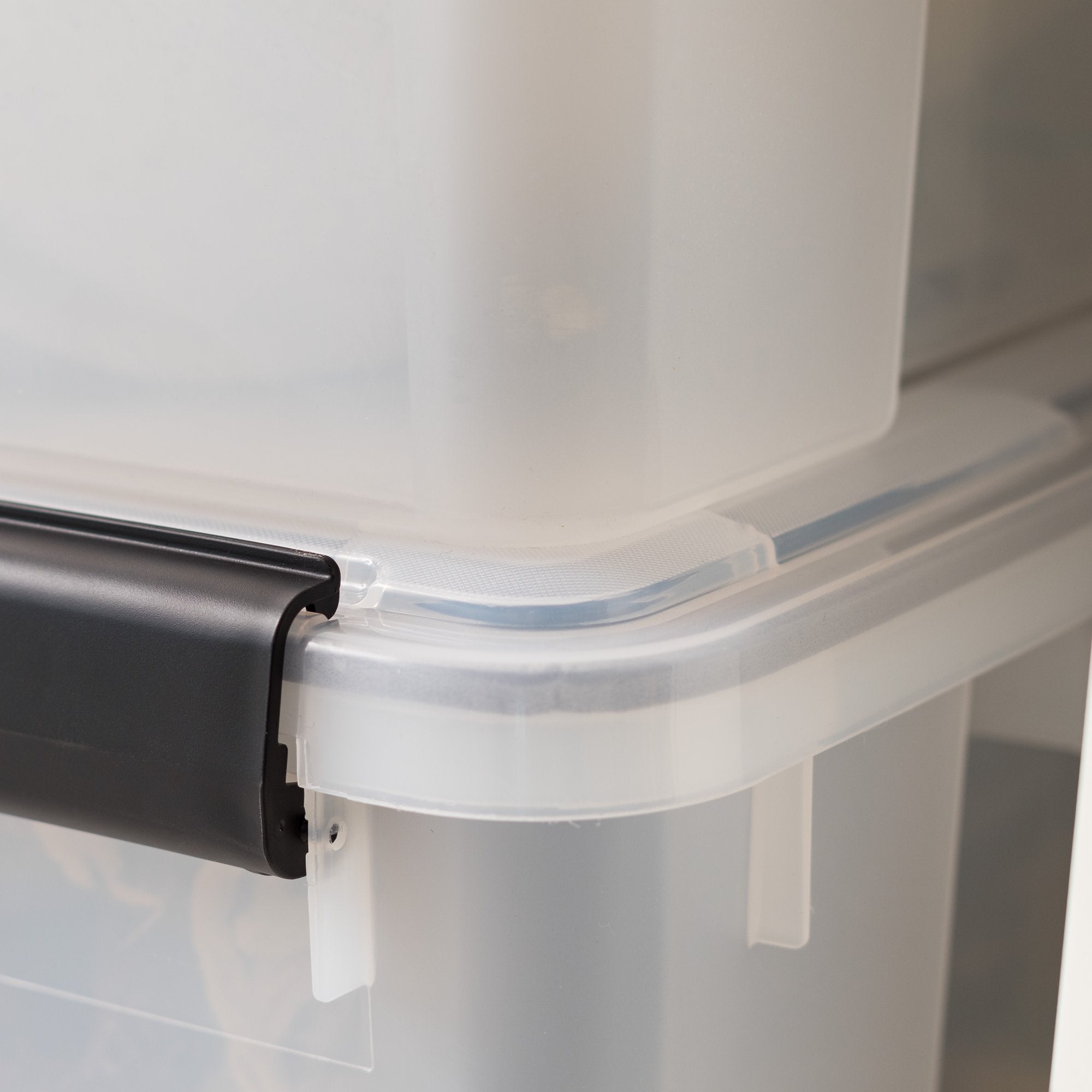 4Pack - WEATHERPRO Airtight Plastic Storage Bin with Lid and Seal and Secure Latching Buckles