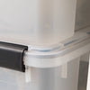 4Pack - WEATHERPRO Airtight Plastic Storage Bin with Lid and Seal and Secure Latching Buckles