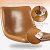 Counter Height Bar Stools 1-Piece, Faux Leather with Metal Legs
