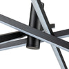 4-Light Modern Aluminum Dimmable LED Linear Sputnik Chandelier for Dining Room - Black