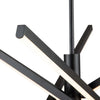 4-Light Modern Aluminum Dimmable LED Linear Sputnik Chandelier for Dining Room - Black