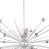 4 Light Sputnik Chandelier in Silver Finish and Clear Crystals