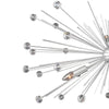 4 Light Sputnik Chandelier in Silver Finish and Clear Crystals