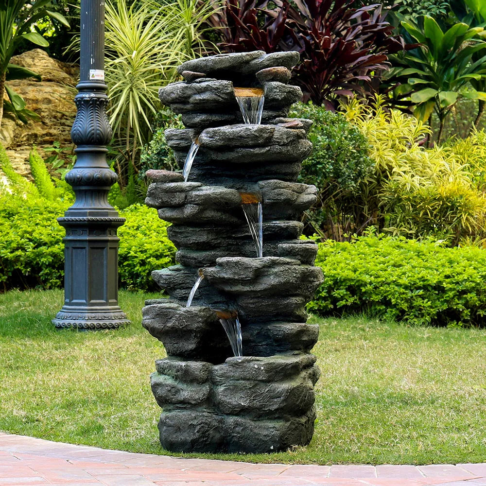 Cascading LED Waterfall Fountain