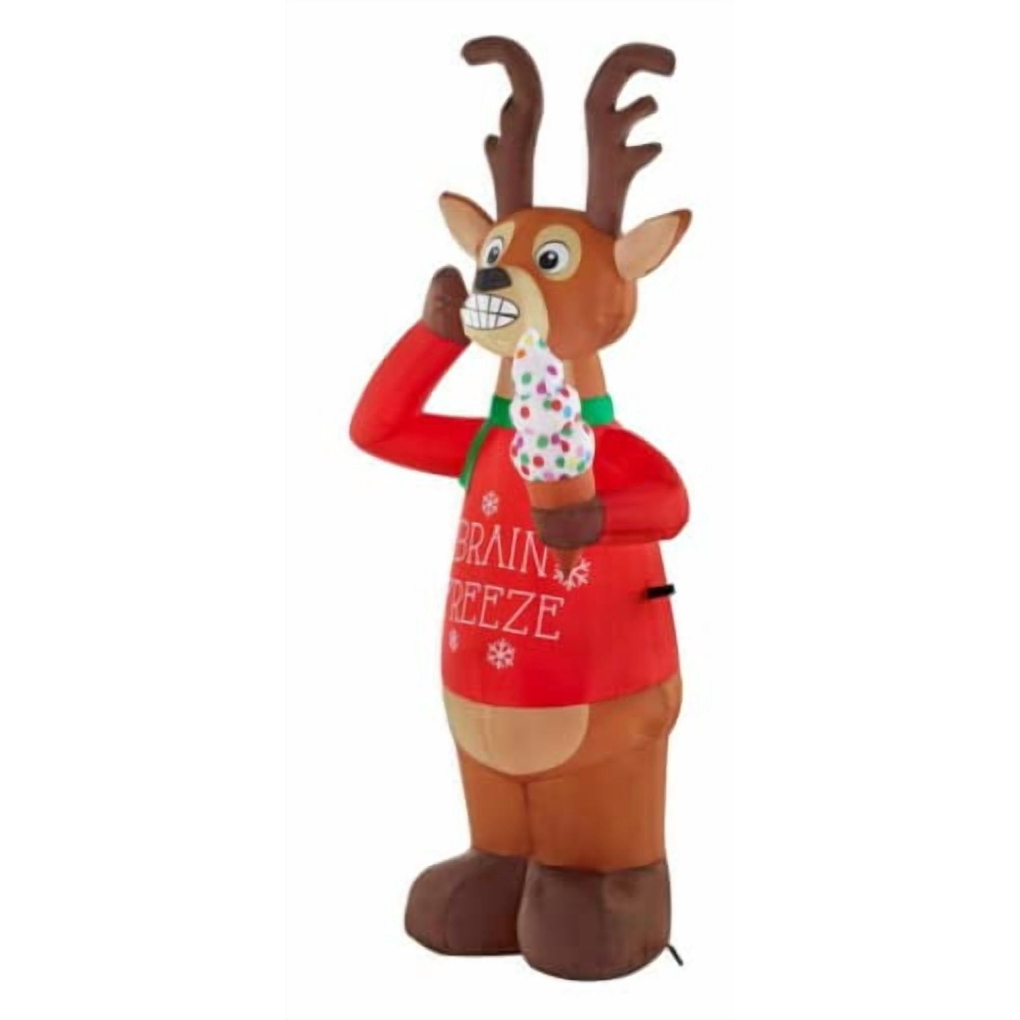 Animated LED Shivering Reindeer Indoor Outdoor Inflatable, final cut