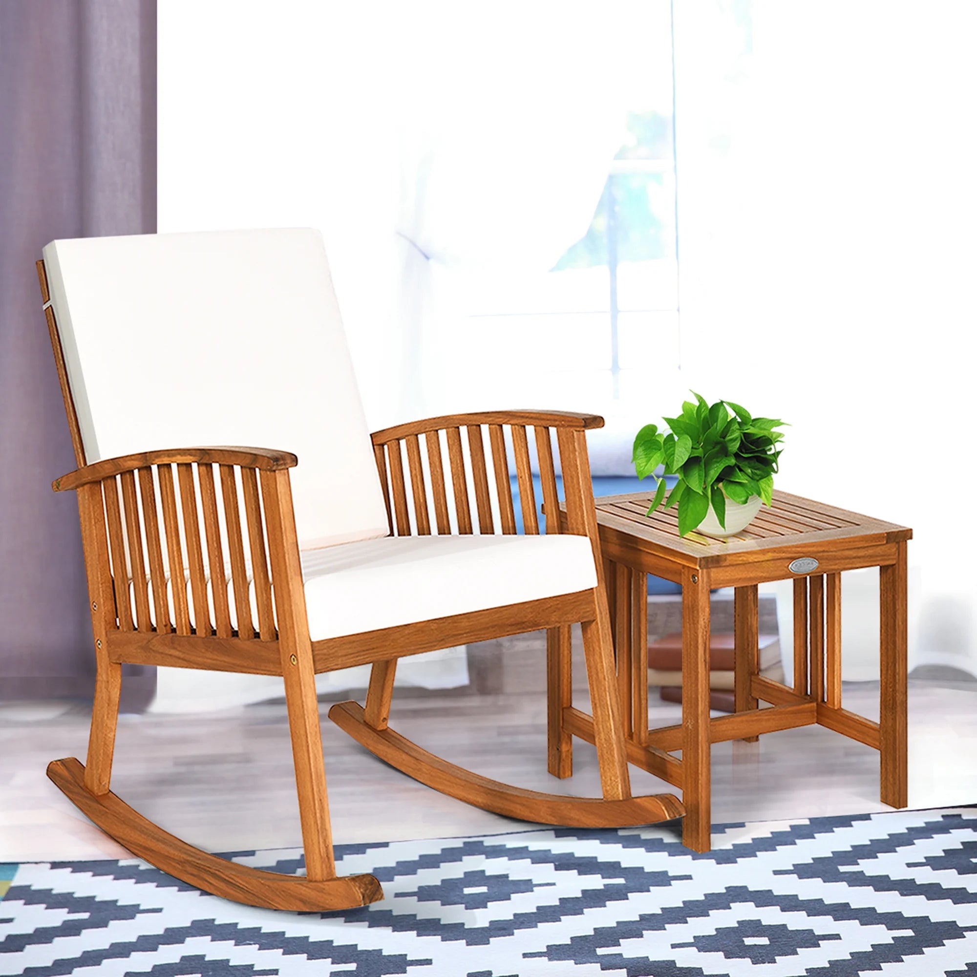 Teak Acacia Wood Outdoor Coffee Table ONLY