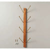 Wood & Metal Vertical Wall Rack Brown/Brass