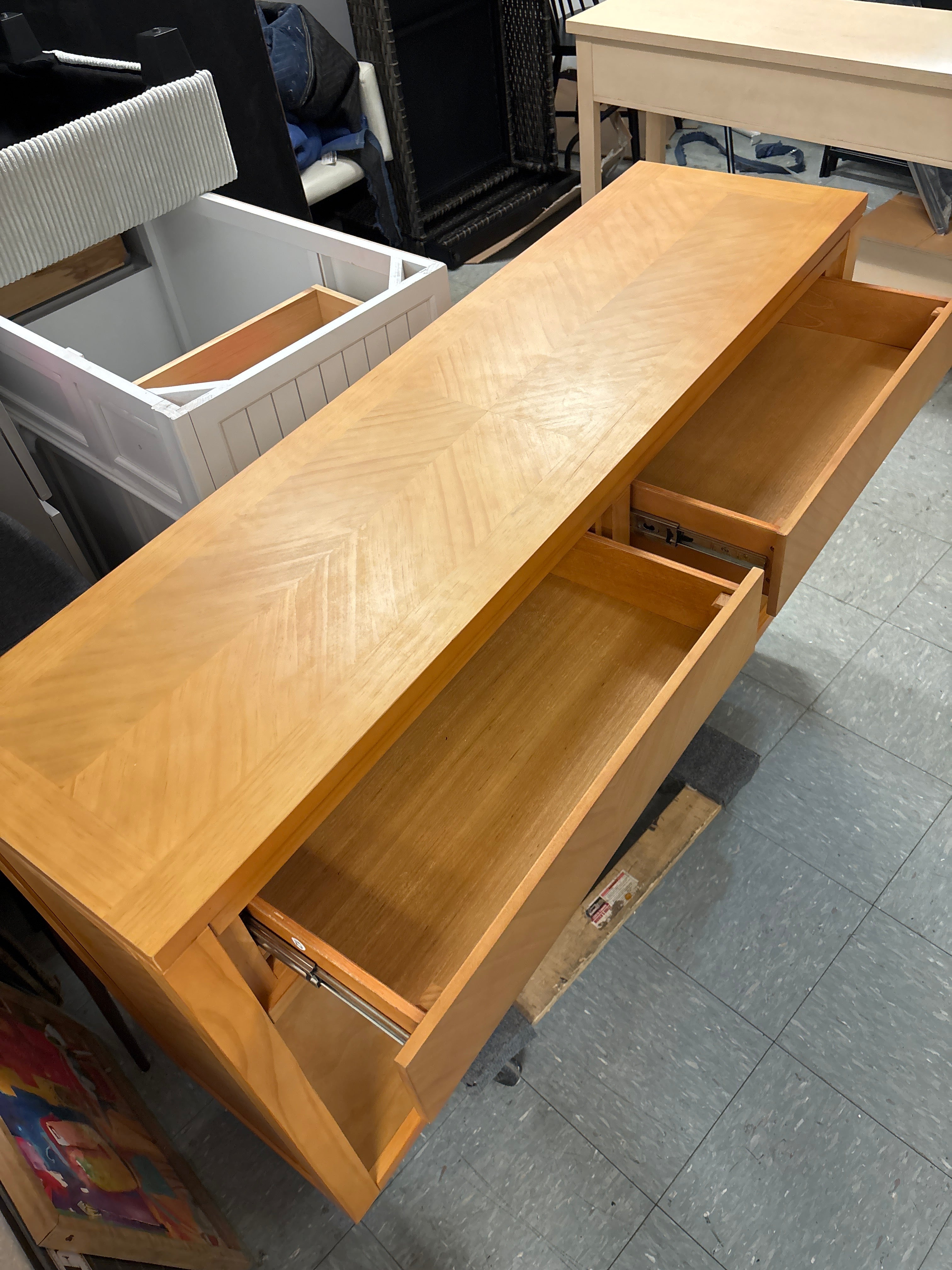 55" Rustic Console Table - Natural SHOWROOM ITEM