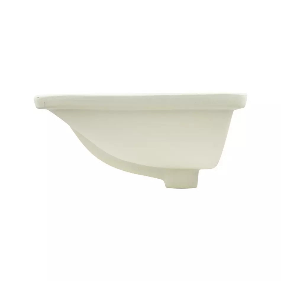 Avalon Rectangular Porcelain Undermount Bathroom Sink - White