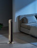 120°Oscillating Bladeless Fan for Bedroom, 25dB Quiet DC Motor, Standing Fan with Remote, 12 Hyper Wind Speeds - Gold