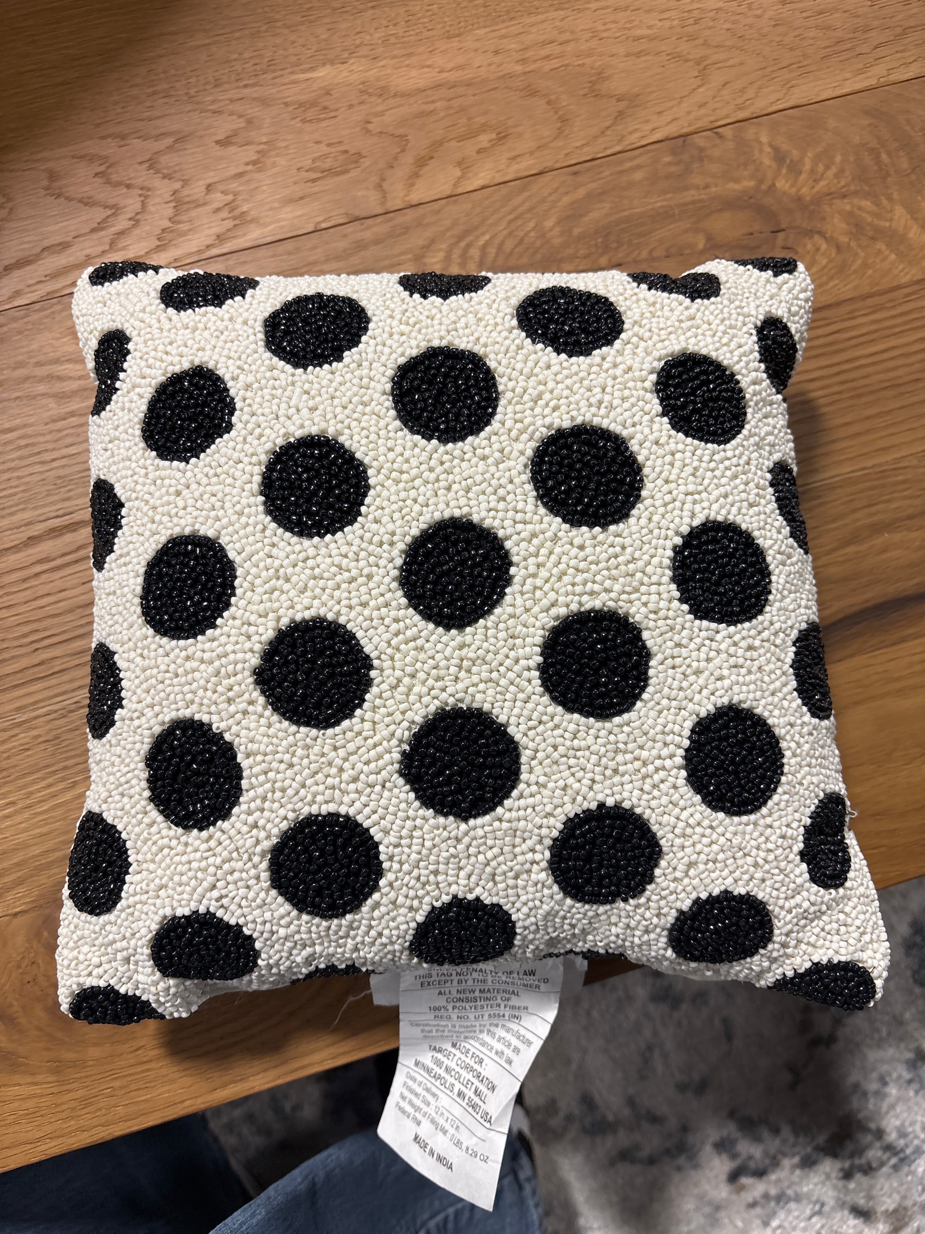 12"x12” Kate Spade NY x Target Beaded Polka Dot Square Throw Pillow SHOWROOM ITEM