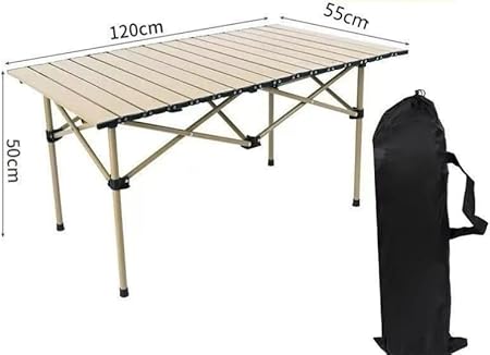 Camping Table Folding Picnic Portable Foldable (Kakhi Yellow)