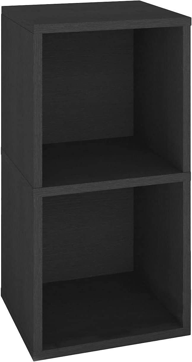 zBoard Black 2-Shelf Vinyl Record and LP Record Album Storage Shelf