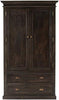 Solid Wood Wardrobe in Black Wash