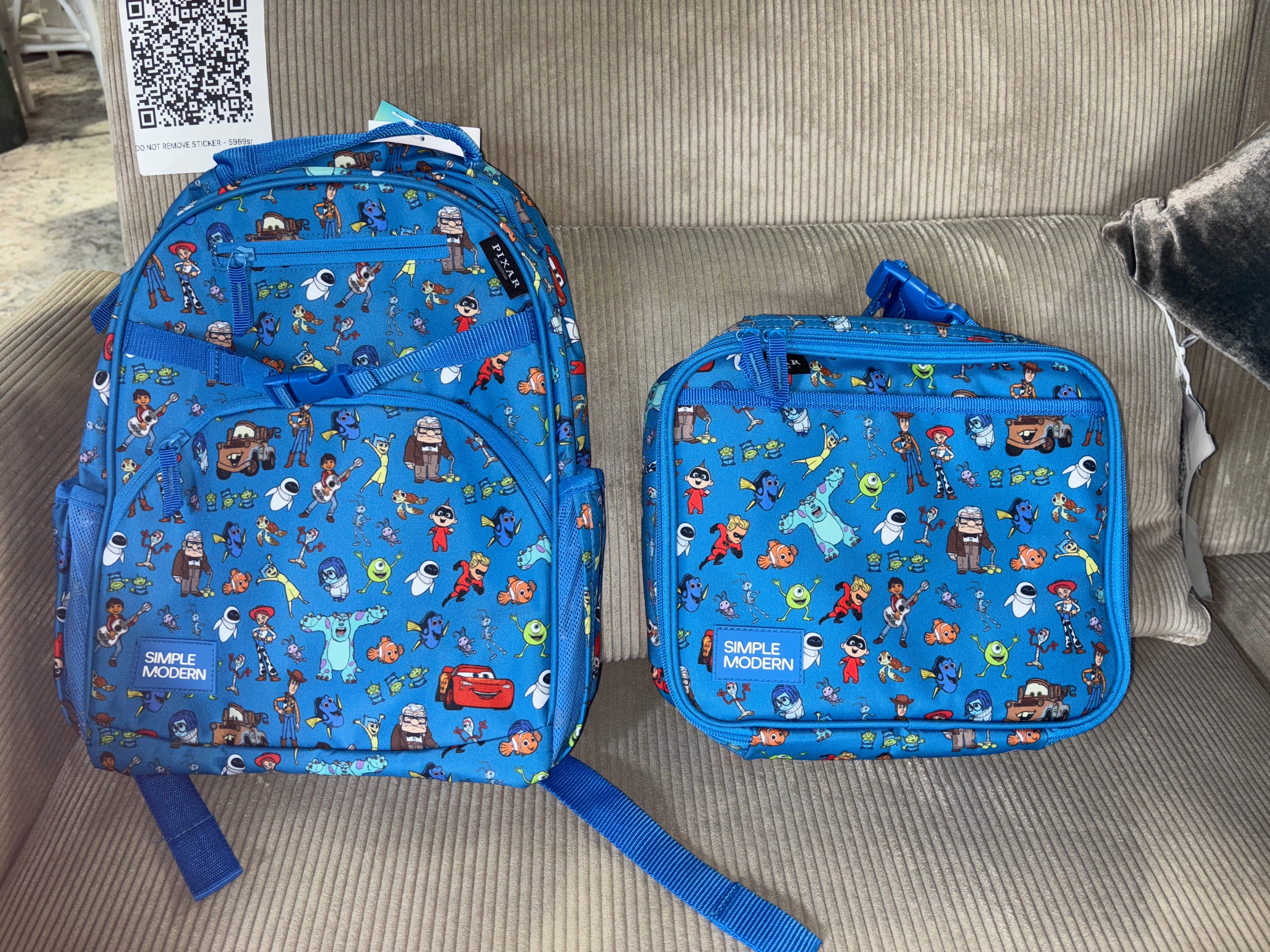 (Pixar) Simple Modern Kids' 12L Fletcher Backpack - Blue SHOWROOM ITEM