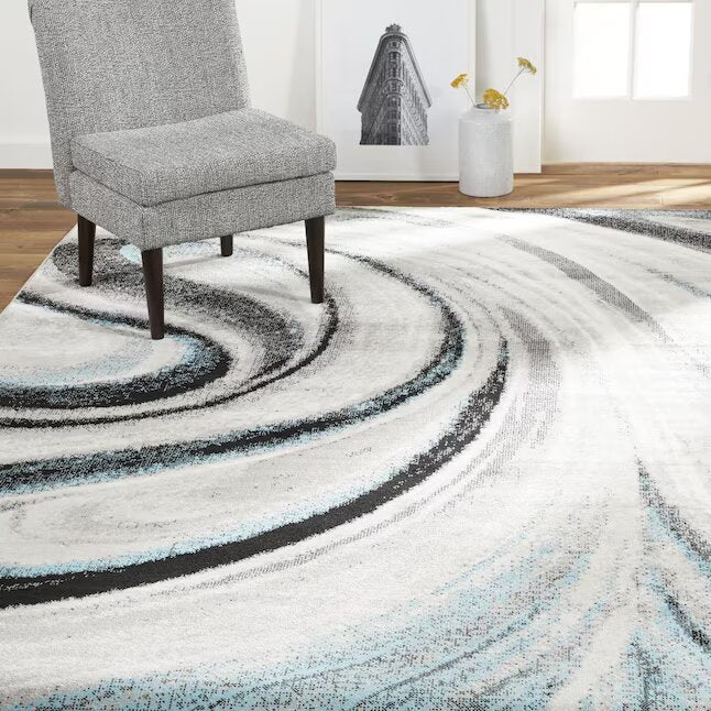 Boho Odette 3 X 5 (ft) Gray Indoor Abstract Mid-century Modern Spot Clean Only Area Rug