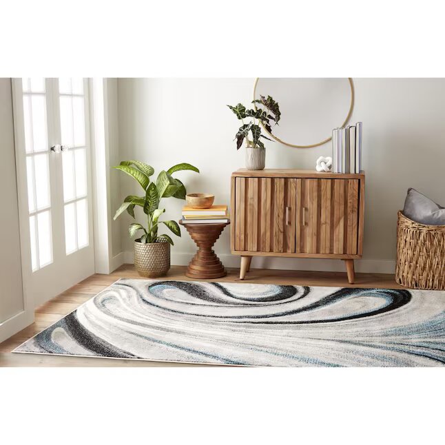 Boho Odette 3 X 5 (ft) Gray Indoor Abstract Mid-century Modern Spot Clean Only Area Rug