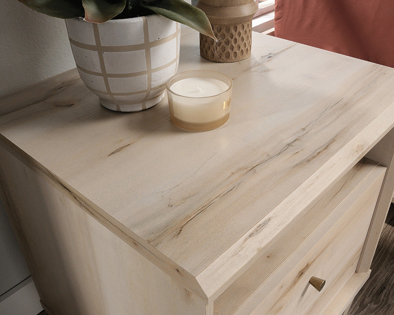 1-Drawer Night Stand with Open Shelf Storage