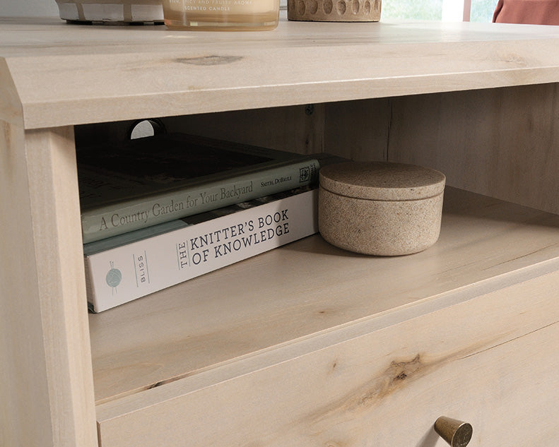 1-Drawer Night Stand with Open Shelf Storage