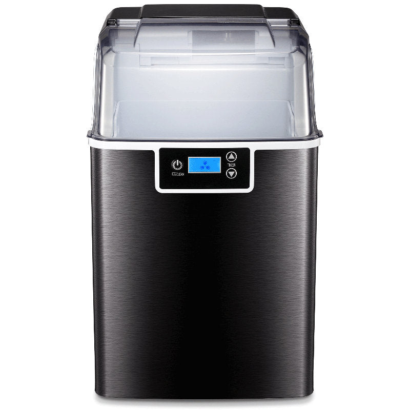 Black 44 Lb. lb. Daily Production Nugget Countertop Ice Maker with Sel ...