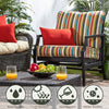 2-Piece Sunset Stripe Outdoor Deep Seat Cushion Set