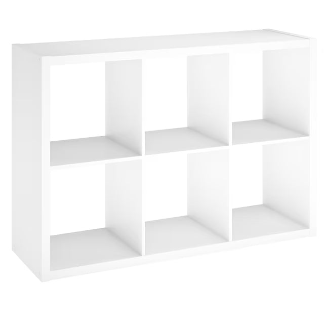 White Wood laminate 6 Cube organizer
