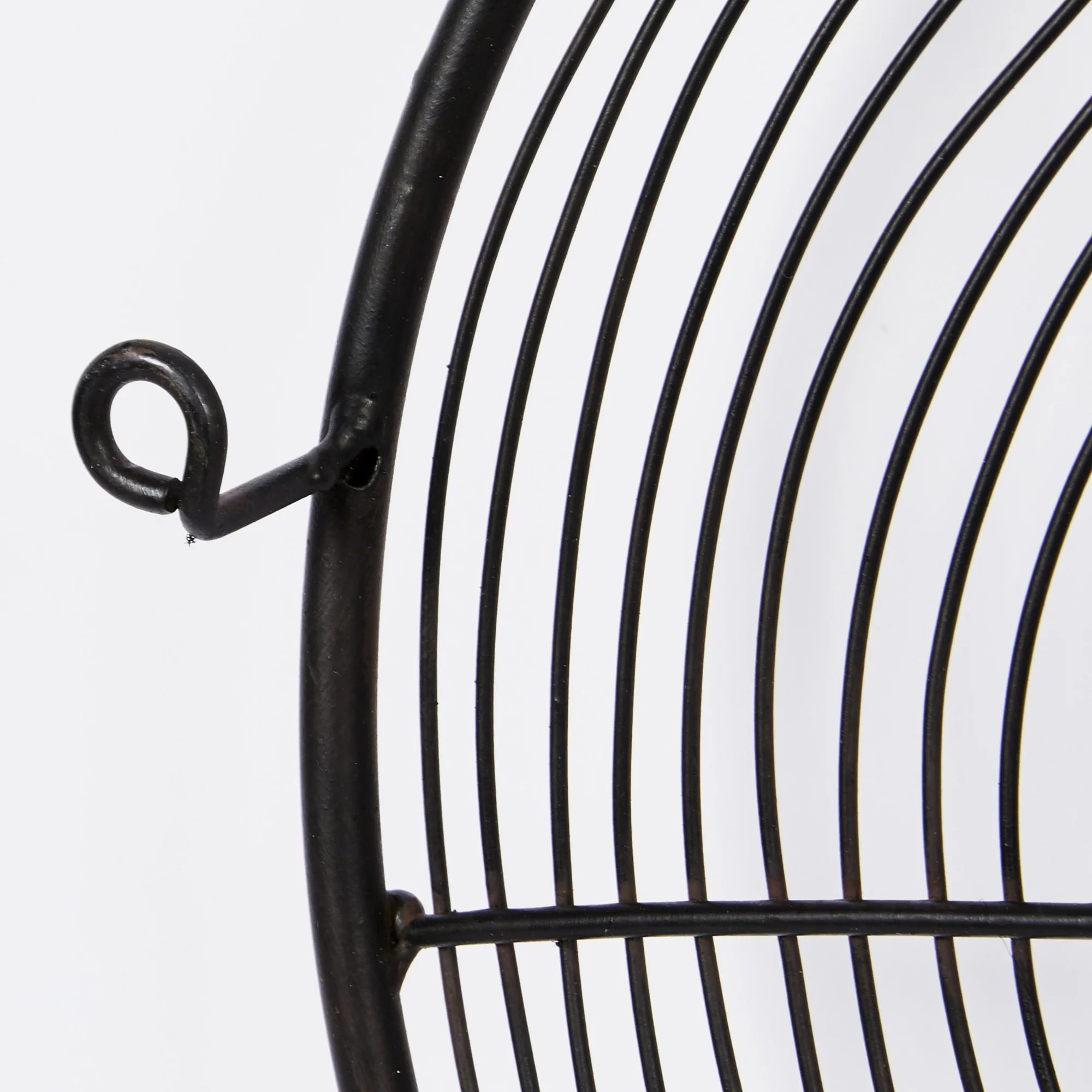 Black Metal Plate Wall Decor with Intricate Pattern