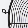 Black Metal Plate Wall Decor with Intricate Pattern