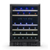 Black 46 Bottle Dual Zone Freestanding/Built-In Wine Refrigerator