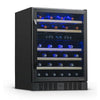 Black 46 Bottle Dual Zone Freestanding/Built-In Wine Refrigerator