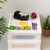 9-Drawers White Rolling Plastic Storage Drawer Cart