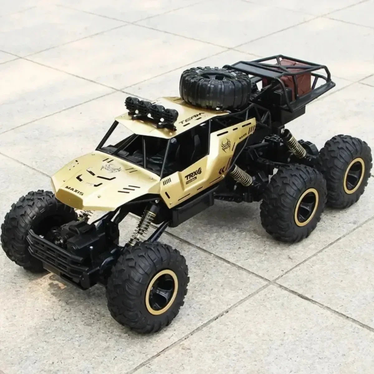 Metal Car Large 6 Wheel 4WD RC Truck Oversized RC Car Metal Alloy Body Remote Control Offroad 4x4 Vehicles Electric Toys