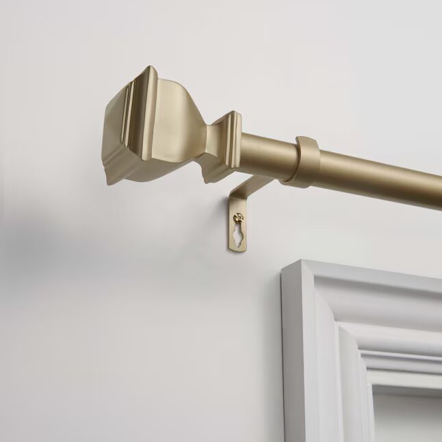 Napoleon Gold Iron Single curtain rod with Finials