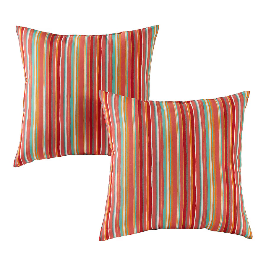Greendale Home Fashions Striped Watermelon Square throw pillow - SHOWROOM ITEM