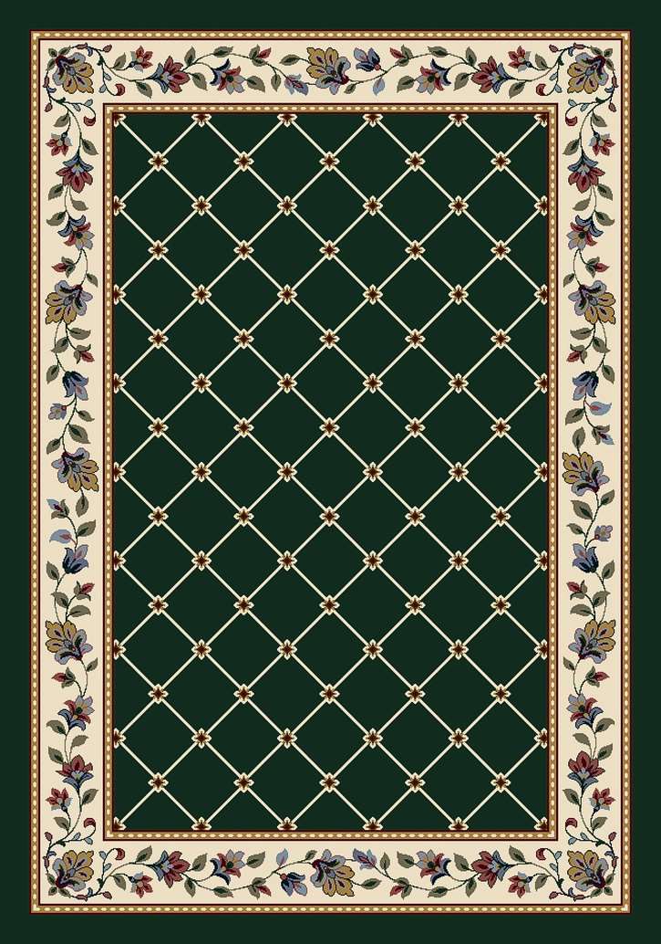 Symphony Trellis Emerald Area Rug, 3'10" x 5'4"