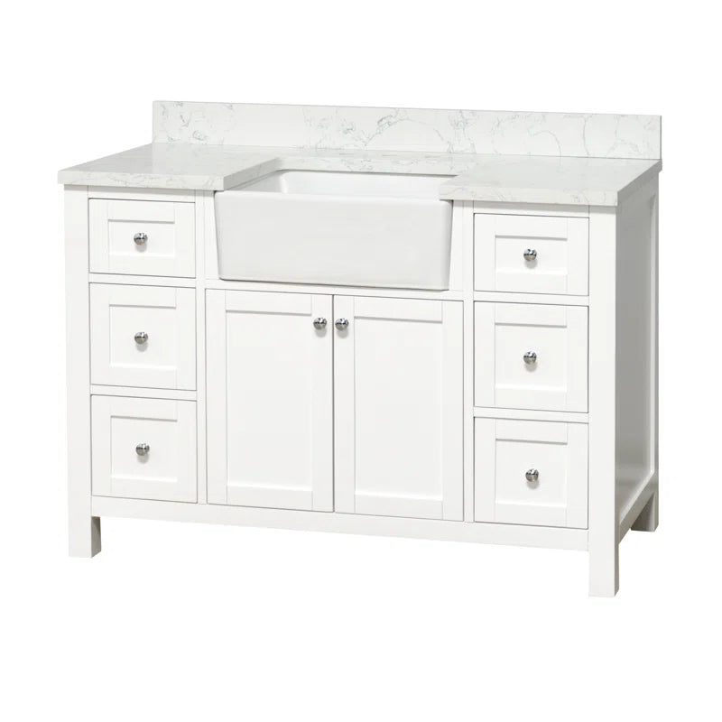 48'' Single Bathroom Vanity with Engineered Stone Top SHOWROOM ONLY ITEM