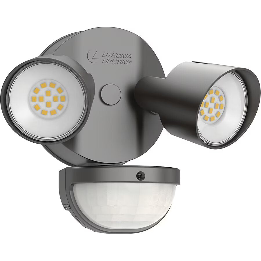 180 -Degree Equivalent Hardwired LED Bronze 2 -Head Motion-Activated Flood Light