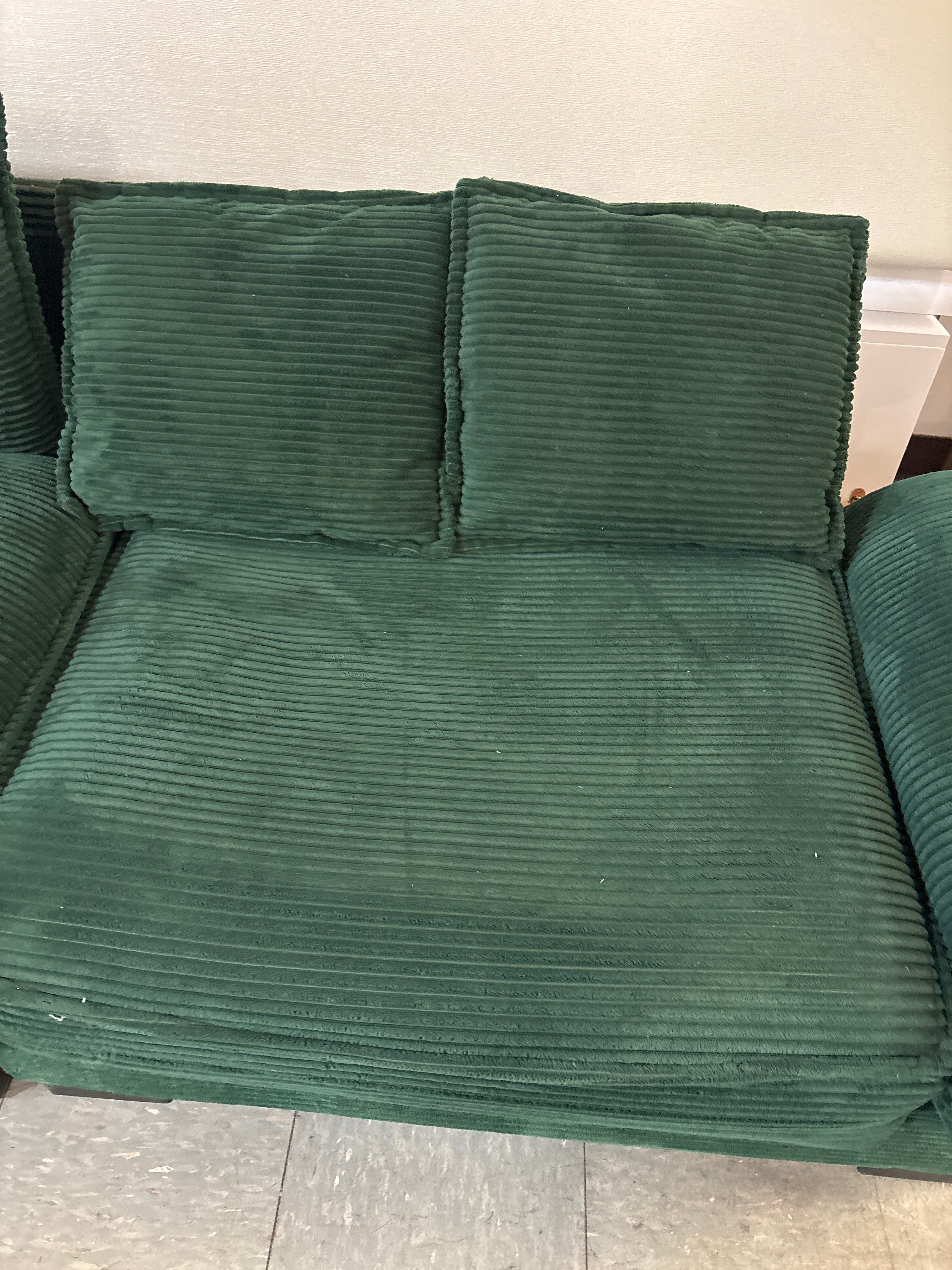 CAVINAS Adjustable Modern Home Sofa Chair - Green Corduroy SHOWROOM ITEM
